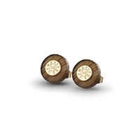 Brown stud earrings