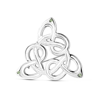 Celtic Brooch Green Stones