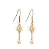 Drop Earrings with Sun and Stars