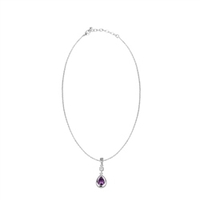 Drop Pendant Purple Stone