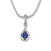 Drop Pendant Sapphire Blue Stone