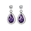 Earrings Purple Stone