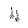 Floral Earrings with Rose Stone Settings