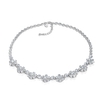 Floral Necklace with Clear Stones