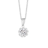 Flower Pendant Clear Stone