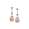 Rose Gold Drop Earrings with Mixed Stones