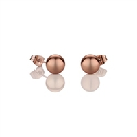 Rose Gold Plated Stud Earring 8 mm