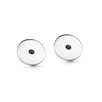 Round Cufflinks Black Stone