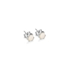 Silver Plated Earrings with Natural Shell Pearl