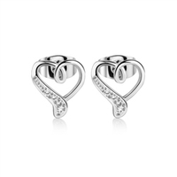 Silver Plated Heart Earrings