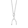 Silver Plated Pendant with Wishbone