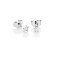 Silver Plated Star Stud Earrings