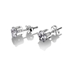 Stud Earrings Clear Stone 6mm