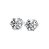 Stud Earrings Round Clear