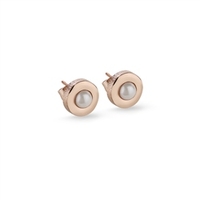 Stud Earrings with Cream Stone