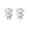 Vintage YSL Crystal Silver Tone Earrings