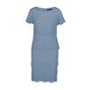 Lace Dress With Ruffle Design Blue