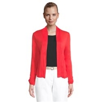 Open Front Cardigan Red