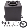 Black Aluminum 2L Racing Car Swirl Fuel Surge Tank AN6 for External Fuel Pump