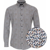 Casa Moda Mens Big Size Casual Fit Cotton Button Down Collar Print Lon