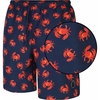 Espionage Mens Big Size Crab Print Swim Short With Elastic And Drawstr