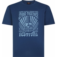 Espionage Mens Big Size Music Theme Cotton Crew Neck T Shirt Colour: B