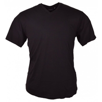 Espionage V Neck T/Shirt Colour: BLACK,  Size: 7XL
