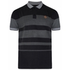 Kam Fashion Stripe Short Sleeve Polo Size: 3XL,  Colour: BLACK