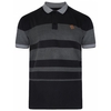 Kam Fashion Stripe Short Sleeve Polo Size: 5XL,  Colour: BLACK