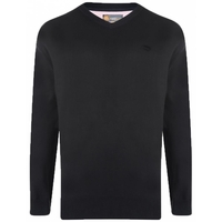 Kam V Neck Sweater Colour: BLACK,  Size: 5XL