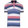 Peter Gribby Mens Big Size Hoop Stripe Contrast Collar Cotton Pique Po