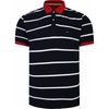 Peter Gribby Mens Big Size Horizontal Stripe Pique Cotton Polo With Co