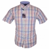 Todays Man Fashion Short Sleeve Shirts Colour: Cream Check,  Size: 3XL