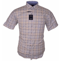 Todays Man Fashion Short Sleeve Shirts Colour: CREAM,  Size: 3XL