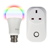 electriQ B22 Smart bulb and Wi-Fi plug Bundle