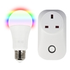 electriQ E27 Smart Bulb and Wi-Fi plug Bundle