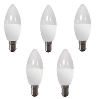 electriQ Smart dimmable colour Wifi Bulb with B15 bayonet ending - Alexa & Google Home compatible - 5 Pack