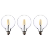 electriQ Smart Filament Bulb Large Round E27 Clear 5w - 3 Pack