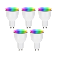 electriQ Smart Lighting dimmable colour Wifi Bulb with GU10 Spotlight fitting - Pack of 5