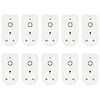 electriQ Smart Plug with power meter for energy monitoring - Alexa/Google Home compatible - 10 Pack