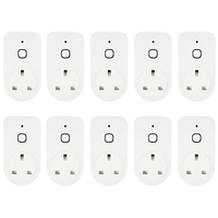 electriQ Smart Plug with power meter for energy monitoring - Alexa/Google Home compatible - 10 Pack