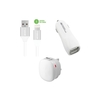 GRADE A1 - Advanced Accessories Essential Mains + Car Charger Bundle - Lightning