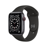 GRADE A1 - Apple Watch Series 6 GPS + Cellular - 44mm Space Grey Aluminium Case with Black Sport Band - Regular