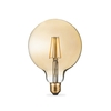 GRADE A1 - electriQ dimmable Wifi Large Filament Smart Globe Bulb with E27 screw ending - Smoked Amber finish