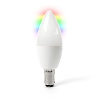 GRADE A1 - electriQ Smart dimmable colour Wifi Bulb with B15 bayonet ending - Alexa & Google Home compatible
