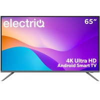 Refurbished electriQ 65 4K Ultra HD with HDR LED Freeview HD Android Smart TV without Stand