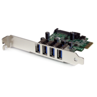 Startech. com 4 Port PCI Express PCIe SuperSpeed USB 3.0 Controller Card Adapter with SATA Power - L