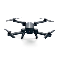 Toy Foldable Mini Drone Wifi 720P with One Key Return and altitude Hold in Black