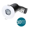 10 Pack Fixed Fire Rated IP65 LED White Downlight - Bulbs Included - COOL Light Bulb