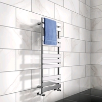 1200 x 500mm Flat Chrome Heated Towel Rail - Juliet Range
